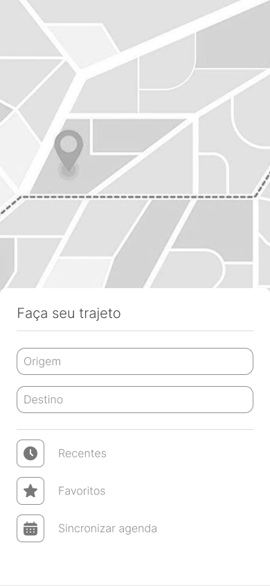 Tela Faça Seu Trajeto